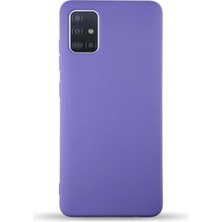Kzy Samsung Galaxy A71 Kapak Içi Kadife Lansman Silikon Kılıf - Mor