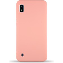 Kzy Samsung Galaxy A10 Kapak Içi Kadife Lansman Silikon Kılıf - Pembe