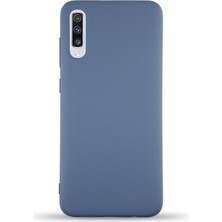 Kzy Samsung Galaxy A70 Kapak Içi Kadife Lansman Silikon Kılıf - Petrol Mavisi