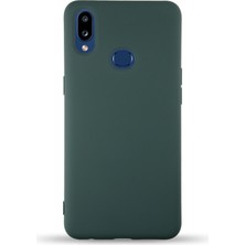 Kzy Samsung Galaxy A10S Kapak Içi Kadife Lansman Silikon Kılıf - Yeşil