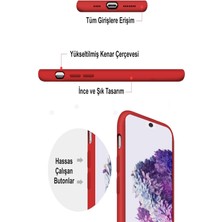 Kzy Samsung Galaxy A71 Kapak Içi Kadife Lansman Silikon Kılıf - Turuncu