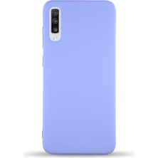 Kzy Samsung Galaxy A70 Kapak Içi Kadife Lansman Silikon Kılıf - Lila