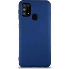 Kzy Samsung Galaxy M31 Kapak Içi Kadife Lansman Silikon Kılıf - Lacivert