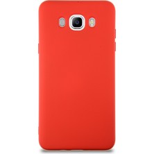 Kzy Samsung Galaxy J7 2016 Kapak Içi Kadife Lansman Silikon Kılıf - Kırmızı