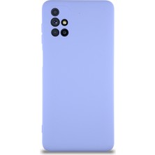 Kzy Samsung Galaxy M51 Kapak Içi Kadife Kamera Korumalı Lansman Silikon Kılıf - Lila