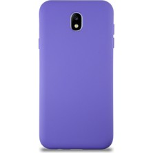Kzy Samsung Galaxy J7 Pro Kapak Içi Kadife Lansman Silikon Kılıf - Mor