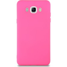 Kzy Samsung Galaxy J7 2016 Kapak Içi Kadife Lansman Silikon Kılıf - Neon Pembe