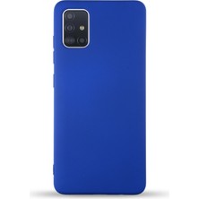 Kzy Samsung Galaxy M31S Kapak Içi Kadife Lansman Silikon Kılıf - Lacivert