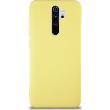 Kzy Xiaomi Redmi Note 8 Pro Kapak Içi Kadife Lansman Silikon Kılıf - Sarı