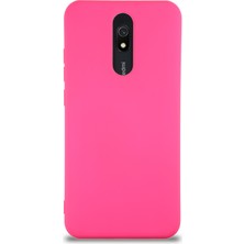 Kzy Xiaomi Redmi 8 Kapak Içi Kadife Lansman Silikon Kılıf - Neon Pembe