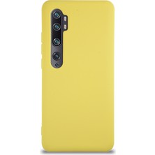 Kzy Xiaomi Mi Note 10 Pro Kapak Içi Kadife Lansman Silikon Kılıf - Sarı
