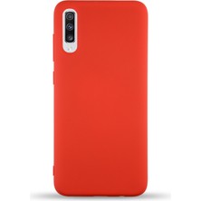 Kzy Samsung Galaxy A70S Kapak Içi Kadife Lansman Silikon Kılıf - Kırmızı