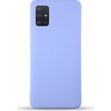 Kzy Samsung Galaxy M31S Kapak Içi Kadife Lansman Silikon Kılıf - Lila