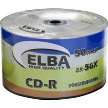 Elba Cd-R 700MB 56X 80MIN 50 Li Boş CD + Gen-Of 50 Li CD Zarfı + 3 Lü Asetat Kalemi