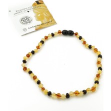 Takıhan   Farklı Renkli Damla Kehribar Bebek Diş Çıkarma Kolyesi