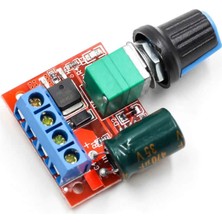 Alkatronik 5A 35V Mini Dc Motor Pwm Potlu Hız Kontrol Devresi 90 Watt Açma Kapama Butonlu Ayarlanabilir Voltaj