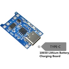 Alkatronik TP4056 Korumalı Lityum Pil Şarj Devresi Type C USB Batarya