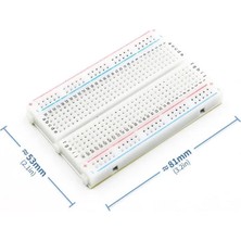 Alkatronik Orta Boy Breadboard 400 Pin Hücre Protoboard Prototip Deney