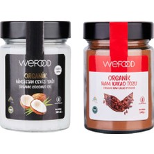 Wefood Ham Kakao Tozu 140 gr + Organik Hindistan Cevizi Yağı 300 ml - 2'li Paket