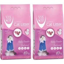 Van Cat  Baby Powder Parfümlü Kedi Kumu 10 kg x 2 Adet