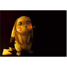 Cakatablo Ahşap Tablo  Anime Üzgün Pokemon Görseli