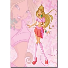 Cakatablo Ahşap Tablo 3 Sezon Winx Club Florası Görseli