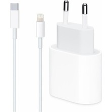 Tekstore Apple iPhone Uyumlu 20W Usb-C Güç Adaptörü + Usb-C Lightning Şarj Kablosu Seti