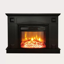 Evinizin Atölyesi Dekoratif Siyah  Şömine 1800W