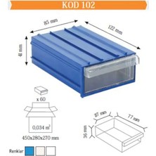 Sembol 102 Plastik Çekmeceli Kutu (10'lu Paket)