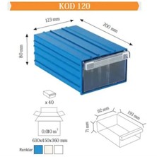 Sembol 120 Plastik Çekmeceli Kutu 123X200X80MM (20 Adet)