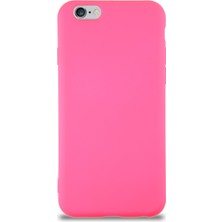 Caseart Apple iPhone 6 Kapak Içi Kadife Lansman Silikon Kılıf - Neon Pembe