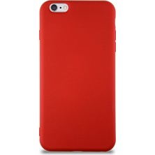Caseart Apple iPhone 6 Plus Kapak Içi Kadife Lansman Silikon Kılıf - Kırmızı