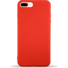 Caseart Apple iPhone 7 Plus Kapak Içi Kadife Lansman Silikon Kılıf - Kırmızı