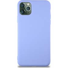 Caseart Apple iPhone 11 Pro Max Kapak Içi Kadife Lansman Silikon Kılıf - Lila