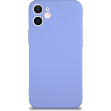Caseart Apple iPhone 12 Kapak Içi Kadife Lansman Silikon Kılıf - Lila
