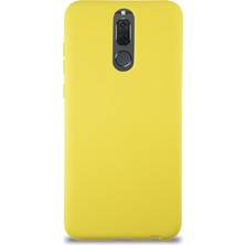 Caseart Huawei Mate 10 Lite Kapak Içi Kadife Lansman Silikon Kılıf - Sarı