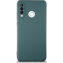Caseart Huawei P30 Lite Kapak Içi Kadife Kamera Korumalı Lansman Silikon Kılıf - Yeşil