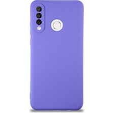 Caseart Huawei P30 Lite Kapak Içi Kadife Kamera Korumalı Lansman Silikon Kılıf - Mor