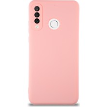 Caseart Huawei P30 Lite Kapak Içi Kadife Kamera Korumalı Lansman Silikon Kılıf - Pembe