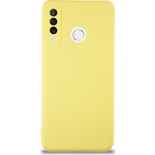 Caseart Huawei P30 Lite Kapak Içi Kadife Kamera Korumalı Lansman Silikon Kılıf - Sarı