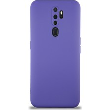 Caseart Oppo A5 2020 Kapak Içi Kadife Kamera Korumalı Lansman Silikon Kılıf - Mor