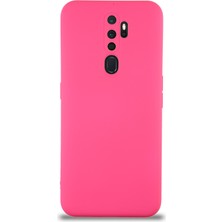 Caseart Oppo A5 2020 Kapak Içi Kadife Kamera Korumalı Lansman Silikon Kılıf - Neon Pembe