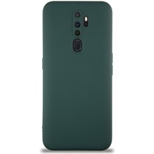 Caseart Oppo A5 2020 Kapak Içi Kadife Kamera Korumalı Lansman Silikon Kılıf - Yeşil
