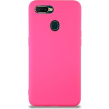 Caseart Oppo A12 Kapak Içi Kadife Lansman Silikon Kılıf - Neon Pembe