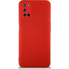 Caseart Oppo A52 Kapak Içi Kadife Kamera Korumalı Lansman Silikon Kılıf - Kırmızı