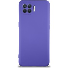 Caseart Oppo Reno 4 Lite Kapak Içi Kadife Kamera Korumalı Lansman Silikon Kılıf - Mor