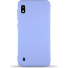 Caseart Samsung Galaxy A10 Kapak Içi Kadife Lansman Silikon Kılıf - Lila