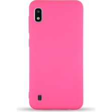 Caseart Samsung Galaxy A10 Kapak Içi Kadife Lansman Silikon Kılıf - Neon Pembe