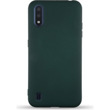 Caseart Samsung Galaxy A01 Kapak Içi Kadife Lansman Silikon Kılıf - Yeşil