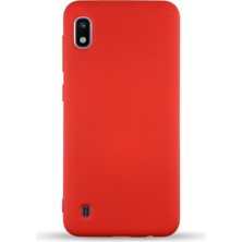 Caseart Samsung Galaxy A10 Kapak Içi Kadife Lansman Silikon Kılıf - Kırmızı